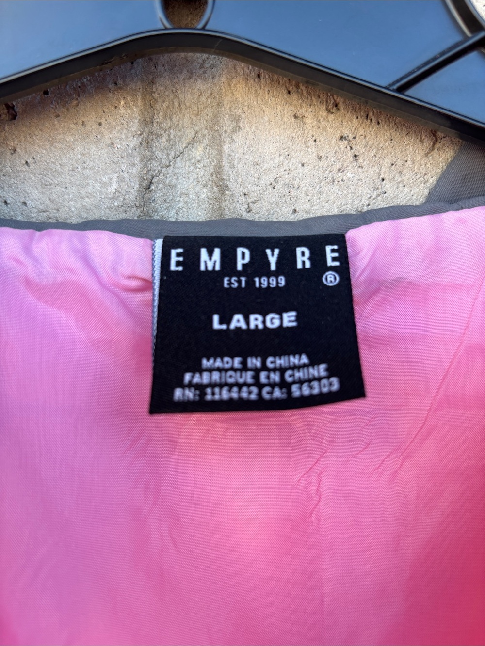 Vintage Empyre Color Block Windbreaker Pink Teal Gray Size Large - Picture 3 of 7